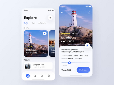 Travel App | User Flow Animation animation app city clean design ios minimal mobile mvp ronas it ticket tourism tours travel travel app traveling trip ui ux vacation