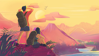 Journey mate brand illustration WIP brand identity brand illustration branding illustration landing page mobile mobile app mobile app design modern design