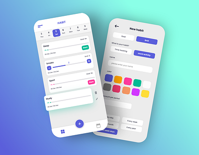 Habit tracker app design habit habit tracker ui uidesign uidesigns uiux uiux design ux uxdesign