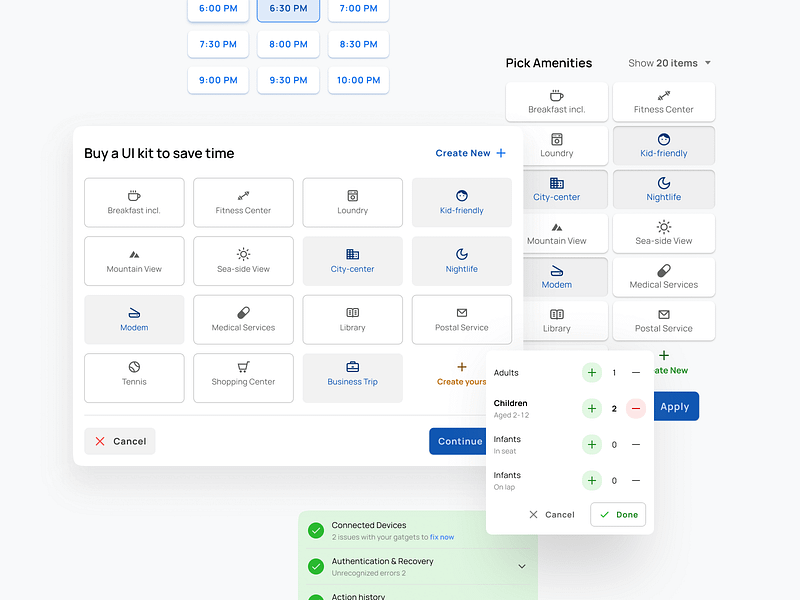 Filter UI design for Figma Material X kit android app button buttons card cards dashboard design design system desktop figma filter filters ios material mobile templates ui ui kit web