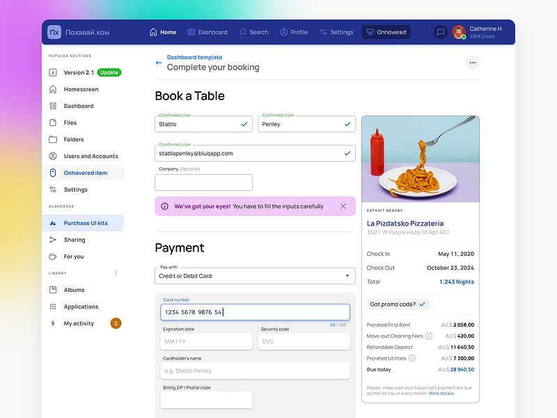 Booking template UI design Figma Material X system android app dashboard design design system figma input inputs ios material mobile templates text field ui ui kit web