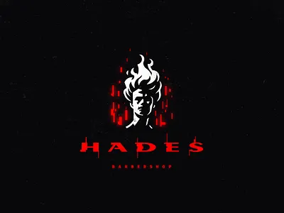 “Hades” logo. barber barbershop hades logo