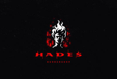 “Hades” logo. barber barbershop hades logo