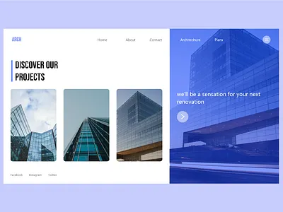 ARCH 2021 adobe xd architecture art blue design ui ui design ux ux design
