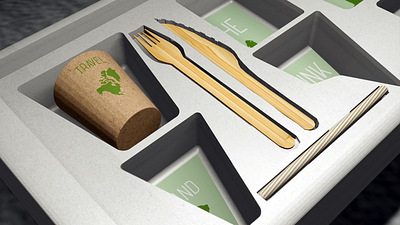 Design of environmentally sustainable cutlery in air transport 3d branding cutlery design drawing ecology foodpackaging graphicdesign green icon illustration logo materials minimal packaging packaging design sustainable travel typography vector