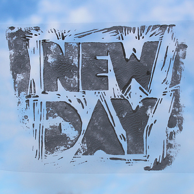 New Day Sky acetate acrylic paint blue cloud colour creativity design detail graphicdesign pattern photography skyline typeface typographic typography typography art