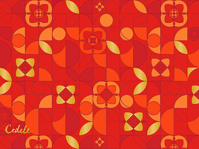 CNY Pattern for Cookie Packaging cookie graphic packaging pattern red