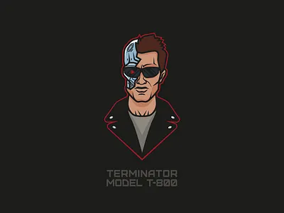 Terminator Model T 800 adobe character icon illustration illustrator movie t800 teeshirt terminator vector vector art