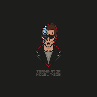 Terminator Model T 800 adobe character icon illustration illustrator movie t800 teeshirt terminator vector vector art