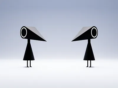 The Bothersome Crow People 3d b3d blender character characters concept crow crows game illustration low poly lowpoly monument valley monumentvalley render