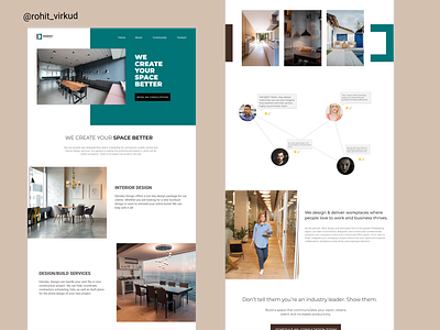 Interior Design Studio Webiste Concept architecture design figma interiordesign interiors uiux webdesigner website concept website design