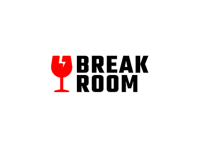 Break Room branding icon illustration logo typography