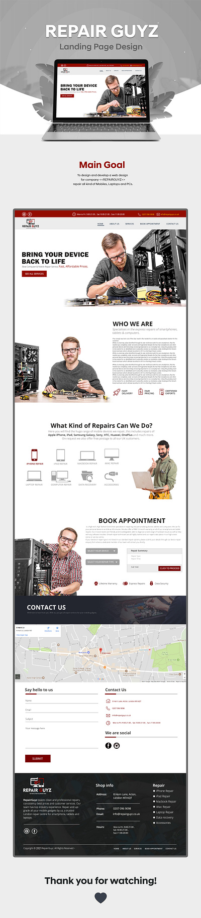 Website Design | RepairGuyz design graphic design layout template ui ux web website website design