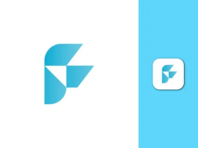 F Letter Modern Logo Design a b c d e f g h i j k l m n abstract app blue branding concept creative simple elegant logo design flat gradient icon identity illustraion logo logo presentation logotype minimal logo sketch vector mark symbol website