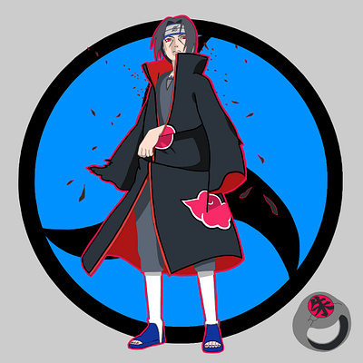 Itachi abstract anime art design drawing fresco graphics illustration itachi kitsch mandala sharingan uchiha vector