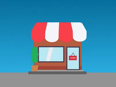 Shape Modifier - Shop, space plane & camera animation after effects animation gif motion design motion graphics motiondesignschool