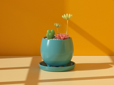 Arnold Practice 3d succulents