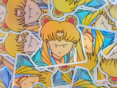 Sailormoon Stickers anime illustration procreate sailormoon stickerdesign stickermule stickers vector woman