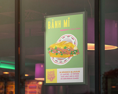 TRÂM TRÂM x LA PARADE POP UP PARIS 11 branding design food food and drink food illustration foodie poster design restaurant restaurant branding restaurant logo