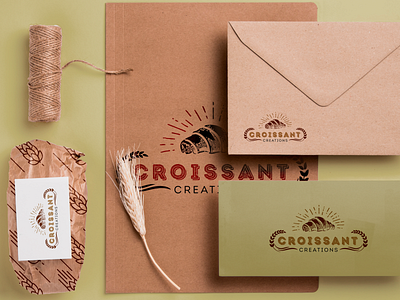 Croissant creations identity design brand brand design brand identity branding branding design logo