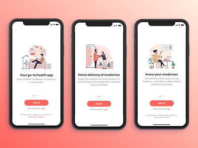 1mg onboarding illustrations branding clean design flat graphic design illustration minimal typography ui ux web