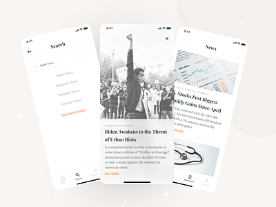 News Mobile app concept design mobile mobile app mobile app design mobile design mobile ui mockup modern ui unique ux