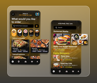 Food app app design ui ux