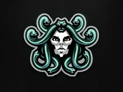 Medusa Mascot Logo angry art branding design e sports gorgon gorgone greece hair icon illustration logo mascot mascot logo medusa myth mythology snake vector women