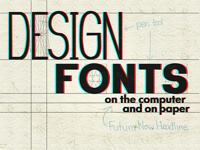 Skills I Wish I Had - Type Design anaglyph anaglyph effect bold font design font design graphic design handlettering illustration sans serif skills type type design typeface typography vector vintage design weekly challenge weekly warm up weeklywarmup