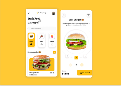 Ui mobile junk food mobile app ui ui design ux