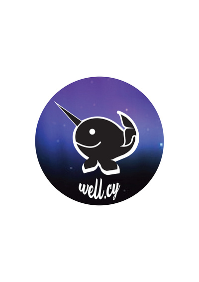 "Well.cy" brand identity bussiness logo digital illustration illustrator logo sticker whale