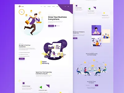 business landing design homepage illustration landing page design web website website design