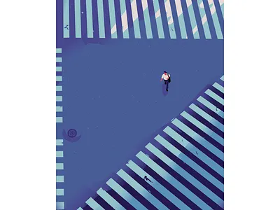 Make your own path alone book cover book cover design character city cityscape crossroads illustration japan man night roads roadside