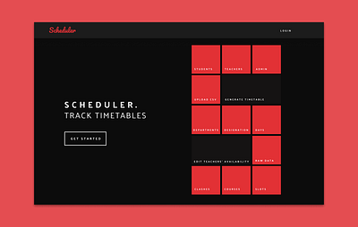 Scheduler. design designs illustration landing page landing page design typography ui ux web website