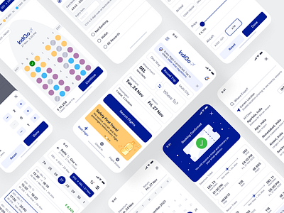 Flight Booking - iOS App Design booking app bottom sheet calendar ui confirmation datepicker drawer filter filter ui flight flight app flight booking flight search flights indigo ios 14 mobile app mobile app design mobile ui search form sign up