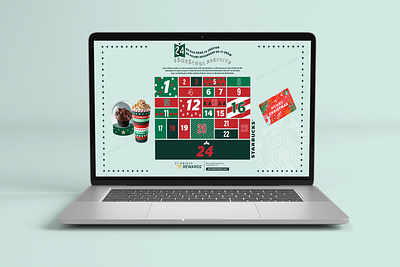 Starbucks Xmas Calendar calendar campaign coffee holiday landing page design landingpage starbucks xmas