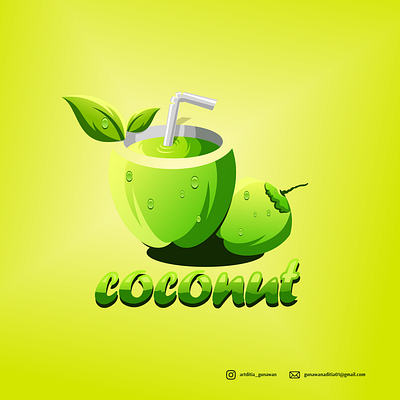 coconut logo app branding coreldraw design design art ilustration ilustrator logo sketch vector