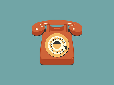 Telephone illustration retro telephone vintage