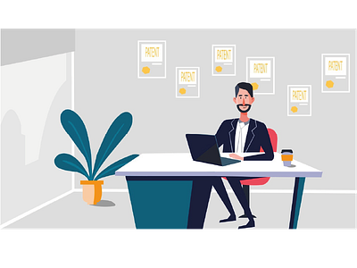 Work flat illustration office vector web work