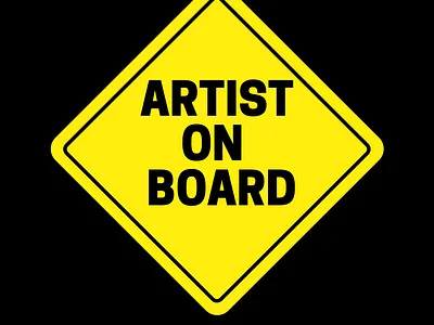 Artist on board branding design illustration logo