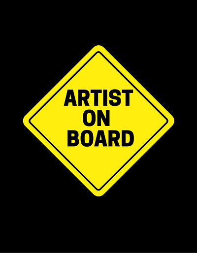 Artist on board branding design illustration logo
