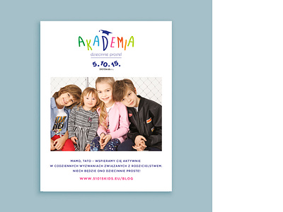 Reklama prasowa Akademii 5.10.15. advertising design print