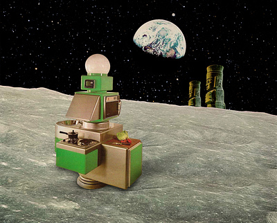 Moon Kitchen collage cutandpaste montage photoshop photoshop art retro scifi surrealism