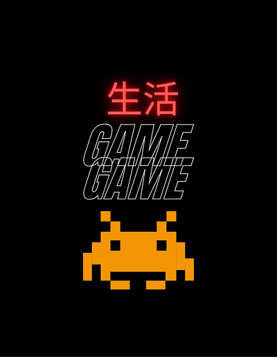 Gamer life design illustration