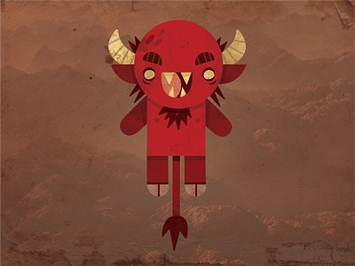 Lil Devil cartoon creepy cute demon design devil digitalinking illustration plush product design retro retro design vector vectorart