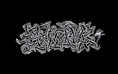 Graffiti lettering line style shoker background wallpaper artwork design graffiti graffiti digital illustration lettering line style mural shoker sketch