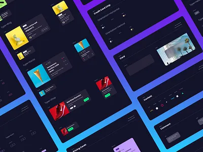 Dark Mode Components app branding clean design design system design systems figma flat illustration ui ux vector