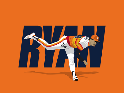 RYAN astros baseball design illustration mlb vector