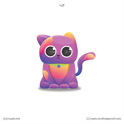 cat art branding design flat graphic design icon illustration illustrator logo minimal