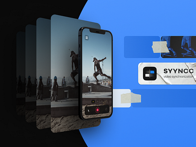 SYYNCC | Introduction camera app capture identity ios app media editor product design product identity saas app saas identity saas product sync synchronization video video editor video editor app video montage visual identity